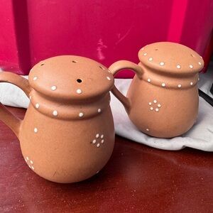 Terracotta Salt and Pepper Shakers